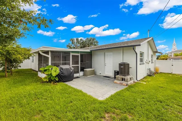 a view of a house with patio