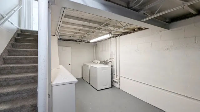 a view of storage and utility room