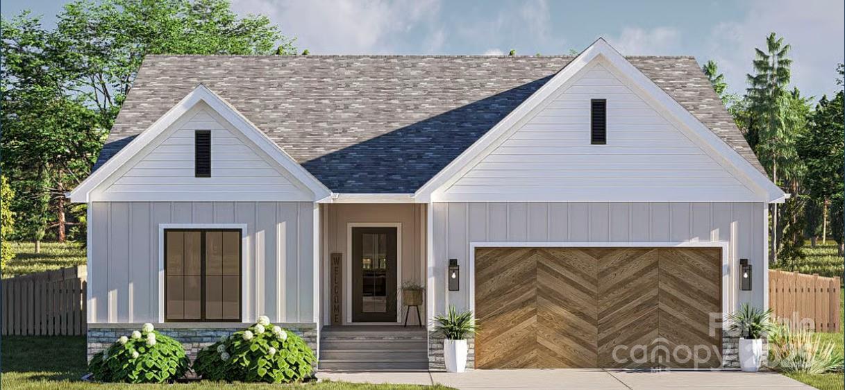 front view of a house with a porch