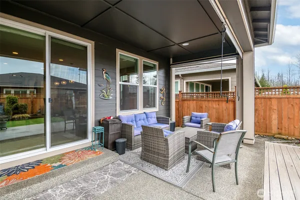 a outdoor space with furniture