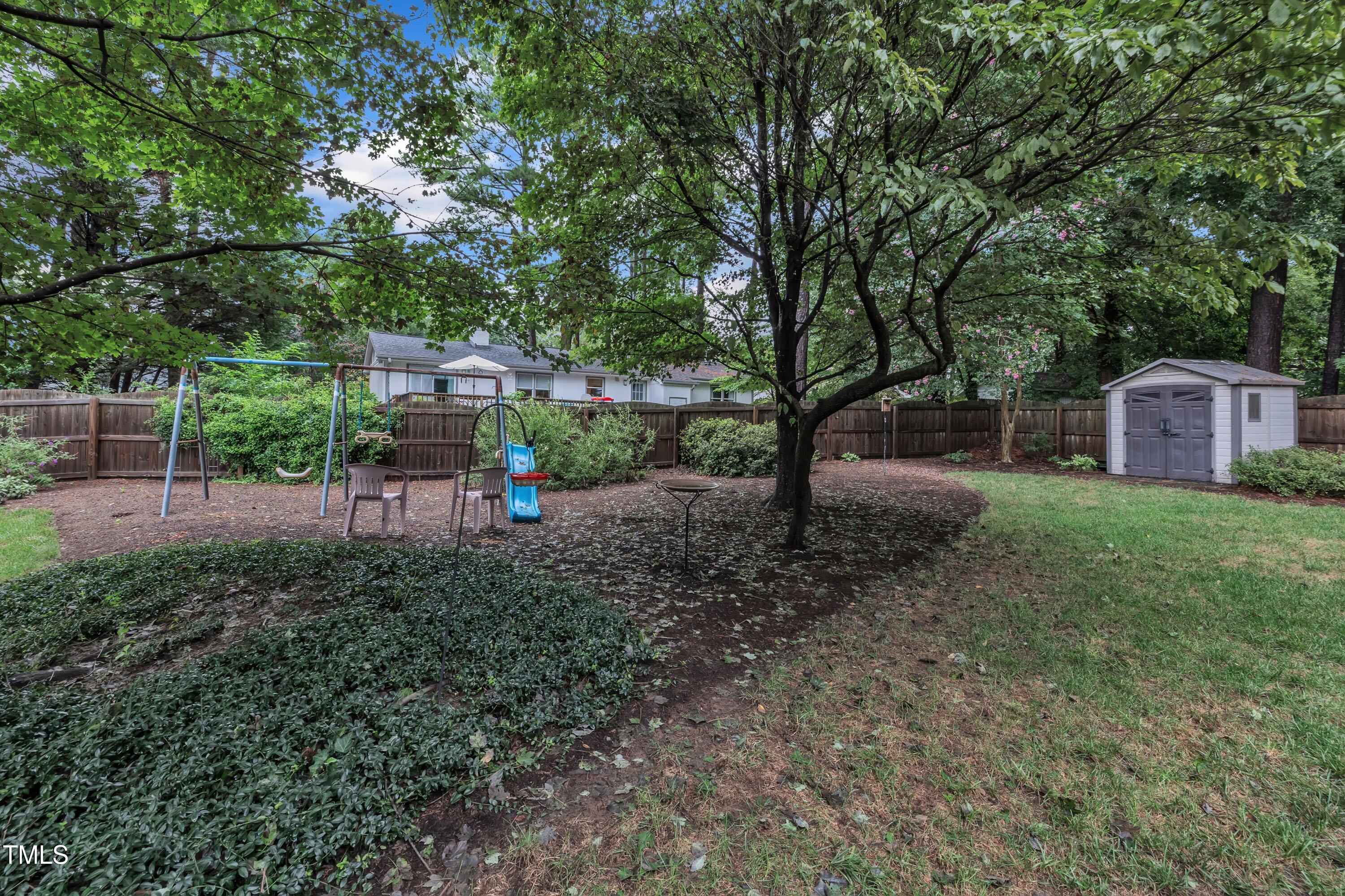 2013 Eagleton Circle Raleigh, NC 27609 - Photo 58 of 62 a view of a house with a backyard
