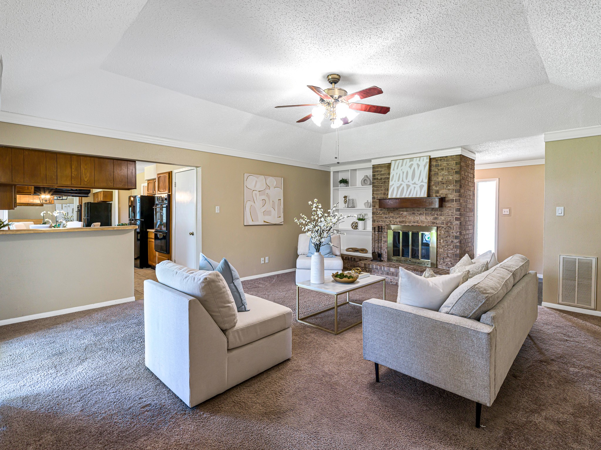 6230 Sunnygate Drive Spring, TX 77373 - Photo 8 of 33 The fireplace feature wall creates a cozy vibe.