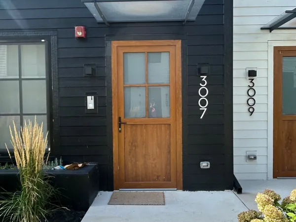 a door view with a outdoor space