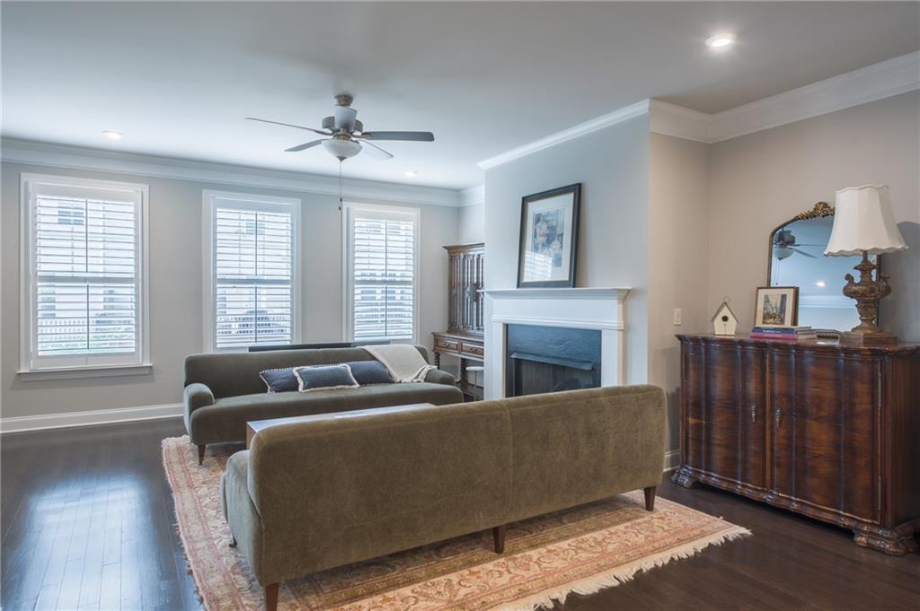 1367 Harris Way Street Brookhaven, GA 30319 - Photo 11 of 49 a living room with furniture and a fireplace