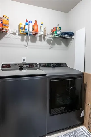 a close view of appliances and cabinets