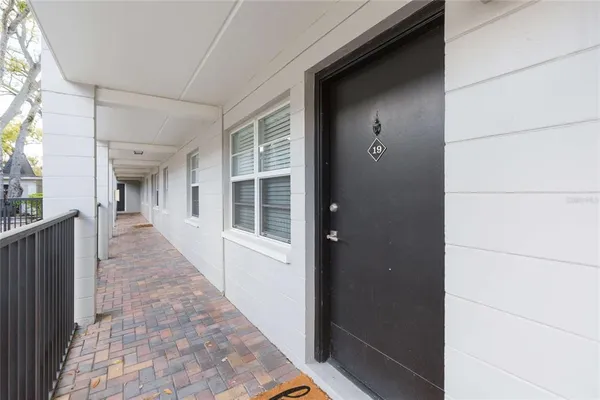 a view of a porch of the house