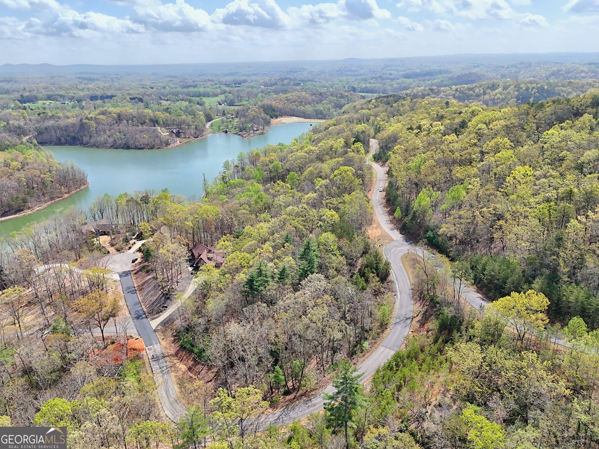 Lot 239 Shore Drive Cleveland, GA 30528 - Photo 3 of 13 an aerial view of ocean with residential house with outdoor space and trees