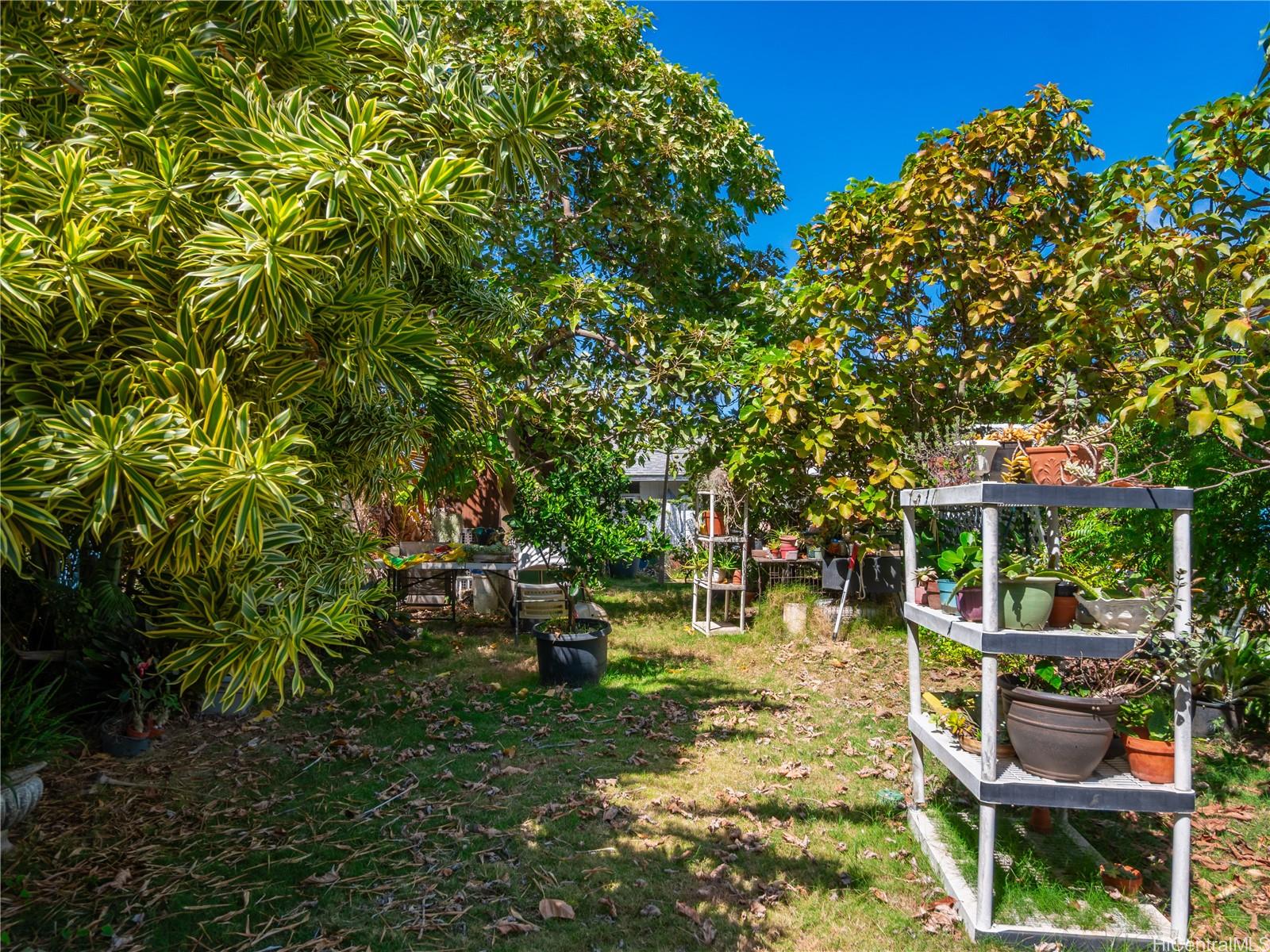 338 Manono Street, Unit B Kailua, HI 96734 - Photo 19 of 25 a backyard of a house with table and chairs