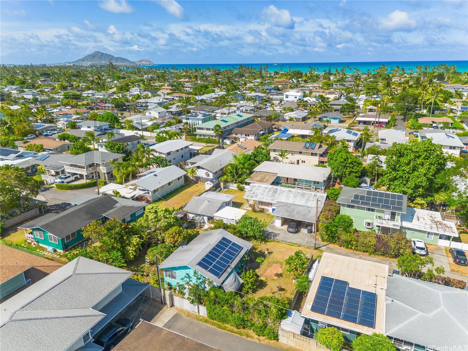 338 Manono Street, Unit B Kailua, HI 96734 - Photo 24 of 25 an aerial view of residential houses with outdoor space and trees all around