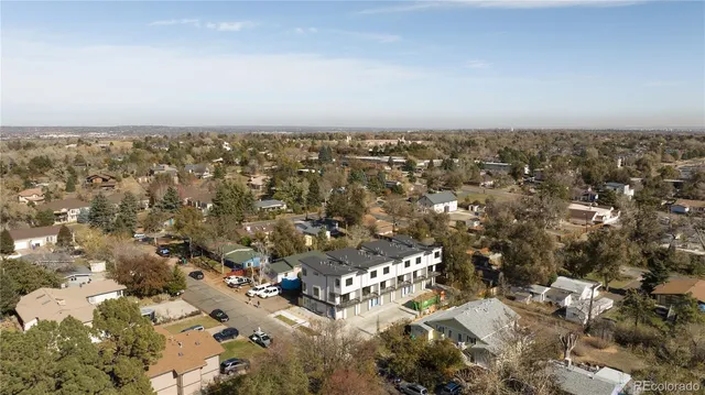 an aerial view of multiple house
