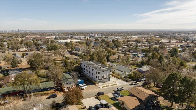 an aerial view of a city