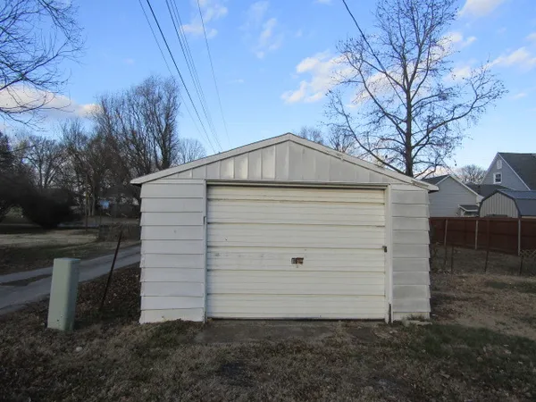 a view of backyard of house