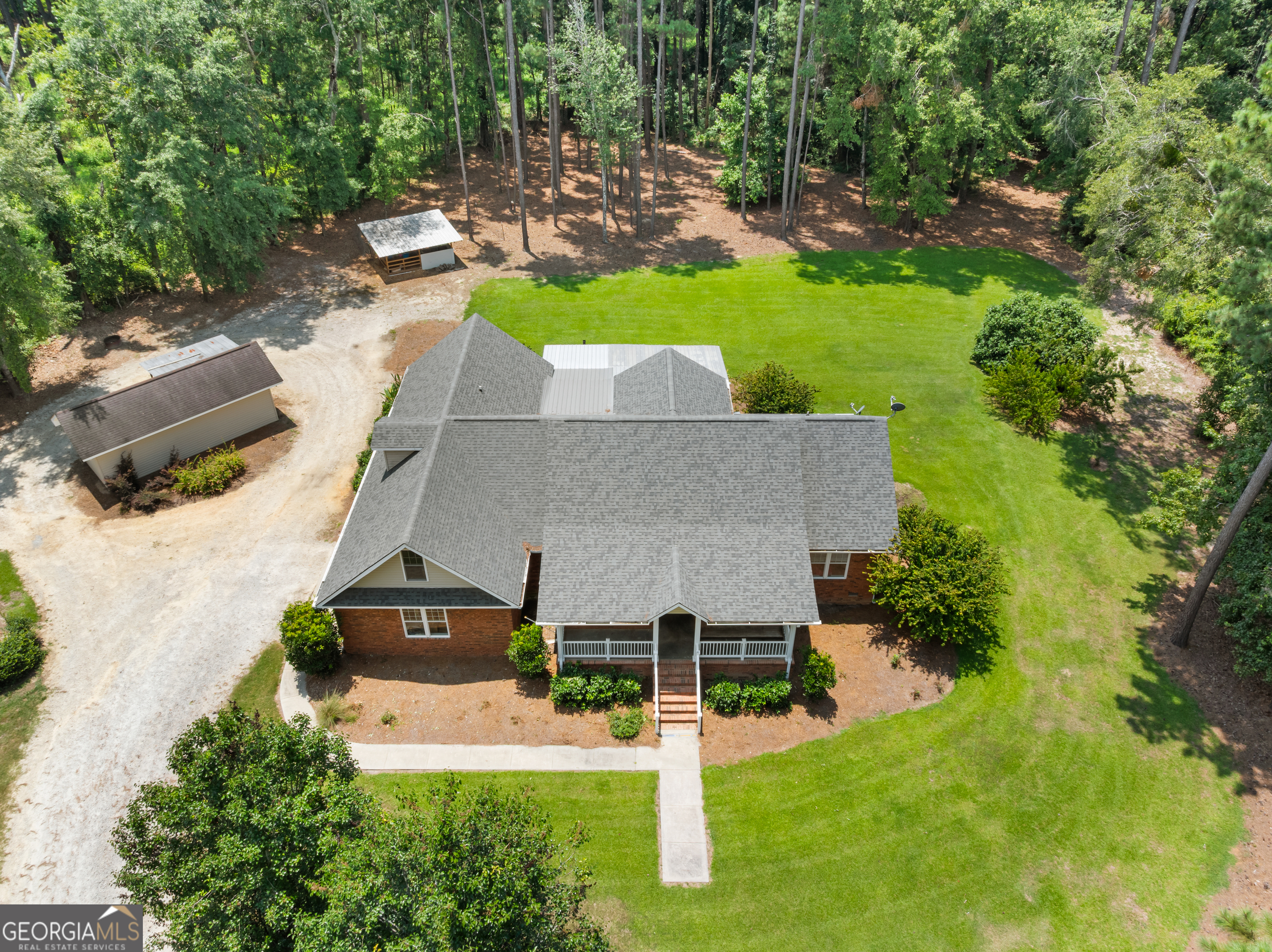 480 Best Bridge Road Sylvania, GA 30467 - Photo 4 of 57 an aerial view of a house with garden space and street view