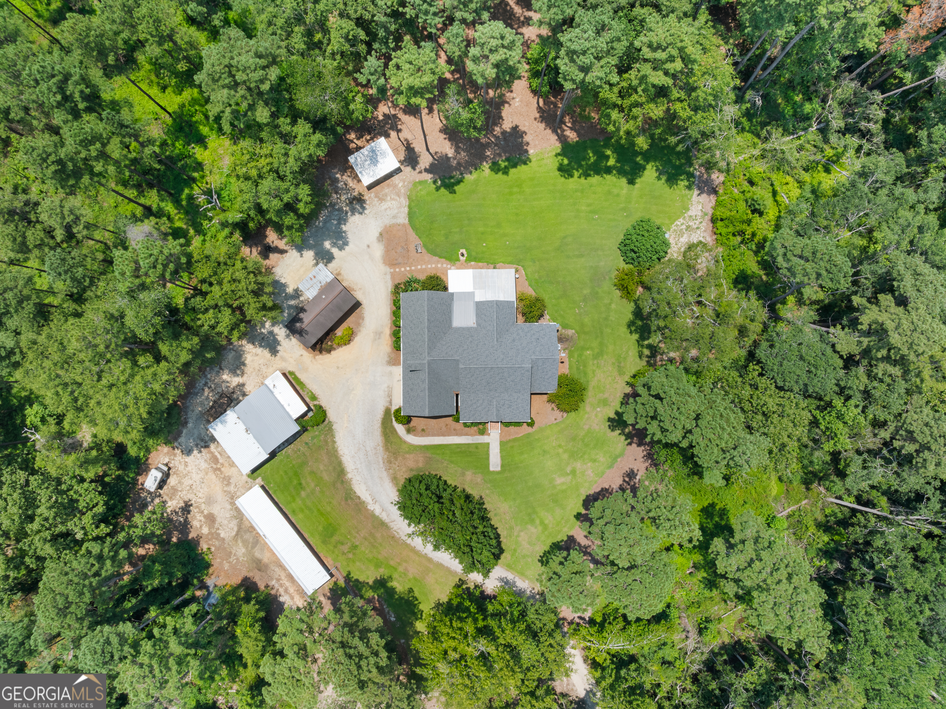480 Best Bridge Road Sylvania, GA 30467 - Photo 50 of 57 an aerial view of a house with a yard