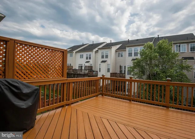 a view of wooden deck