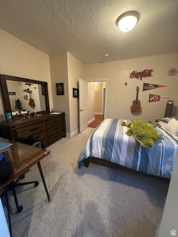 3145 South 500 West Vernal, UT 84078 - Photo 36 of 64 Bedroom featuring light carpet and a textured ceiling
