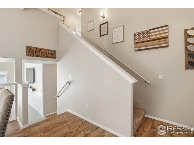 a view of a hallway with entryway