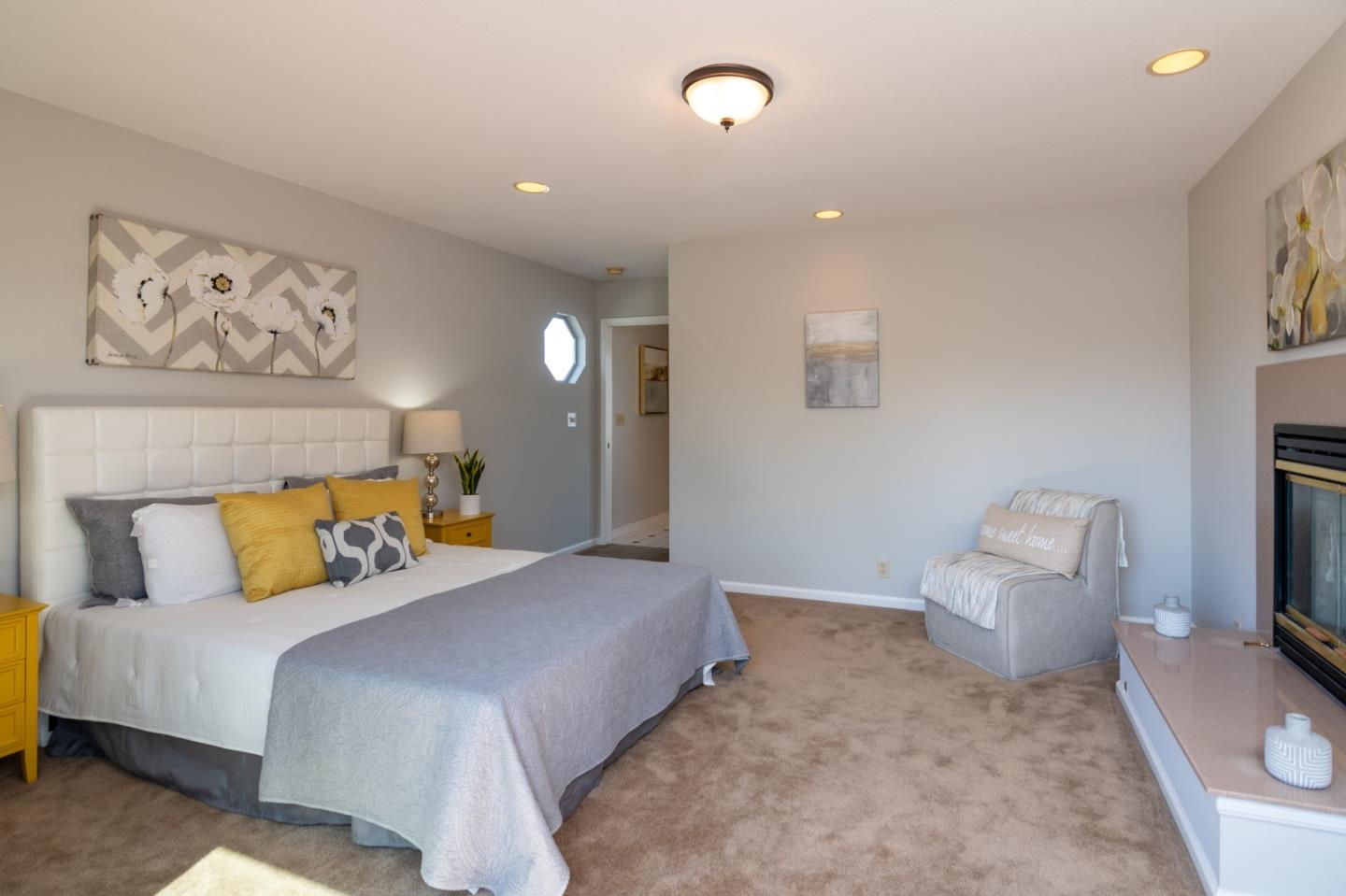 4638 Borina Drive San Jose, CA 95129 - Photo 11 of 24 a bedroom with a bed and painting on the wall