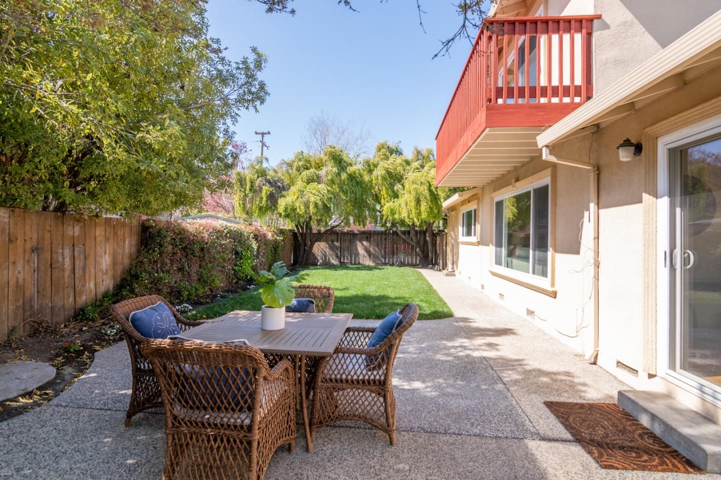 4638 Borina Drive San Jose, CA 95129 - Photo 20 of 24 a view of a patio with table and chairs and potted plants