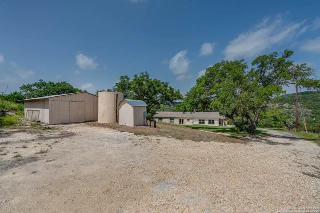 a view of a garage with furniture