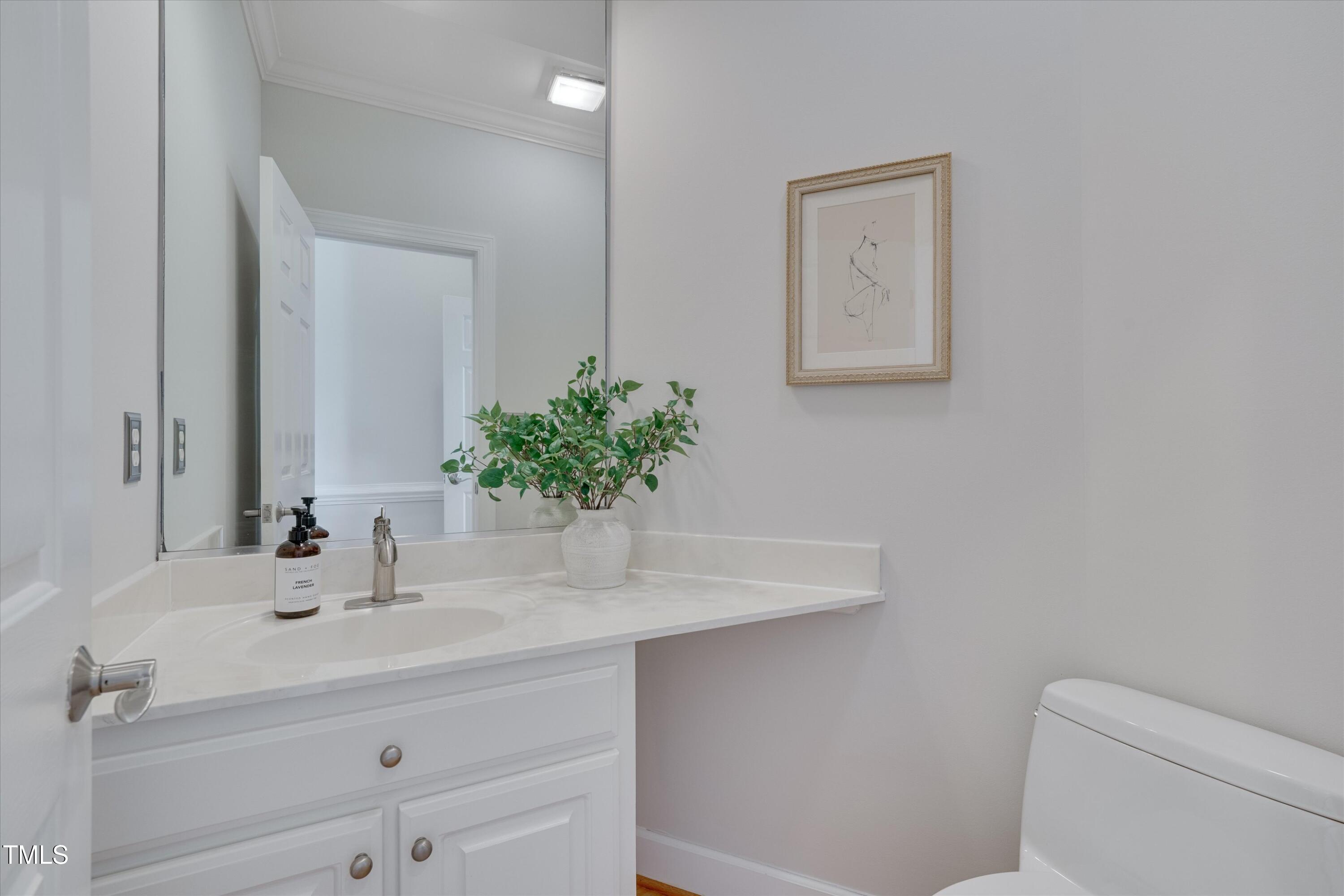 116 Ashworth Drive Durham, NC 27707 - Photo 36 of 60 a bathroom with a sink a toilet and mirror