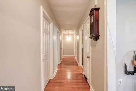 a view of hallway with stairs