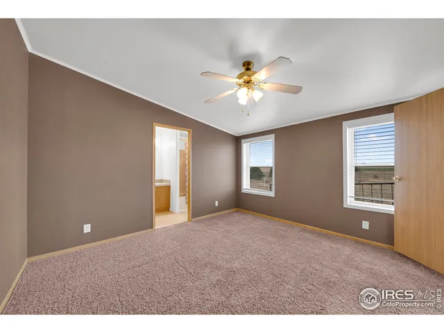 a view of wooden floor with a lake