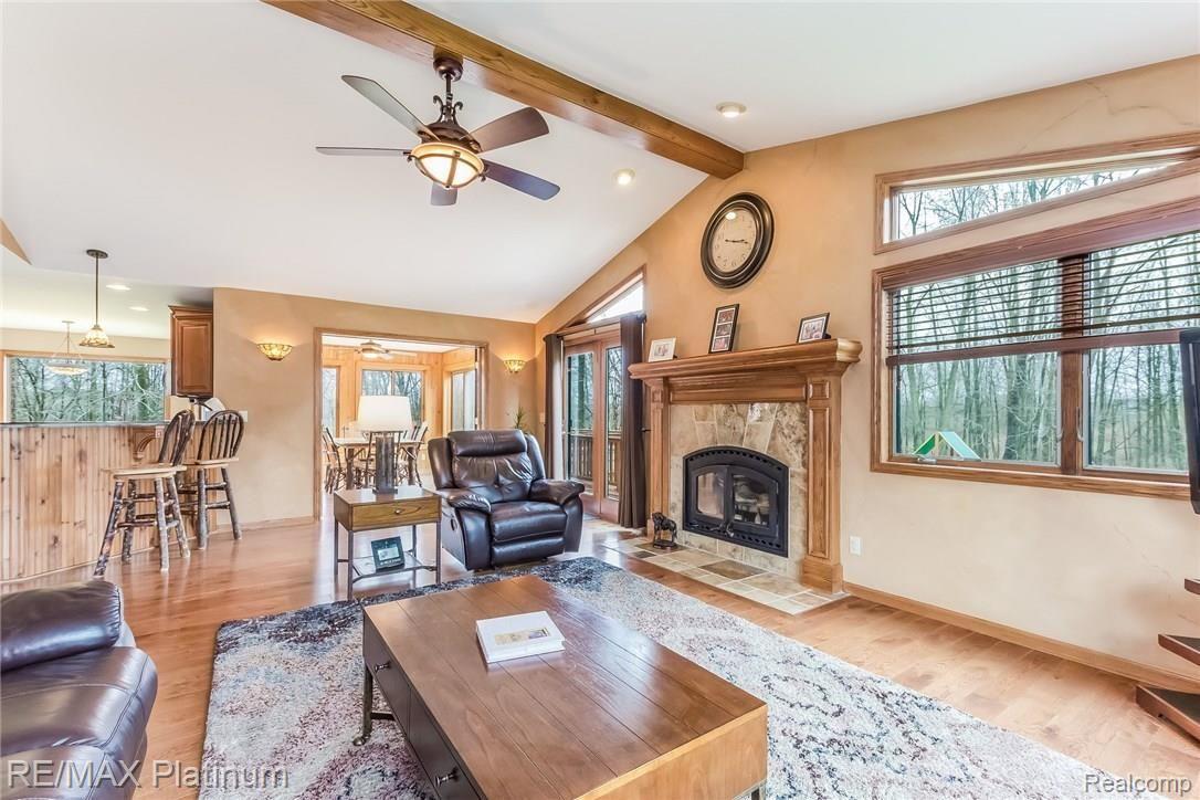 4558 North Latson Road Howell, MI 48855 - Photo 7 of 46 Living Room, Dining and Kitchen Beyond, Snack Bar