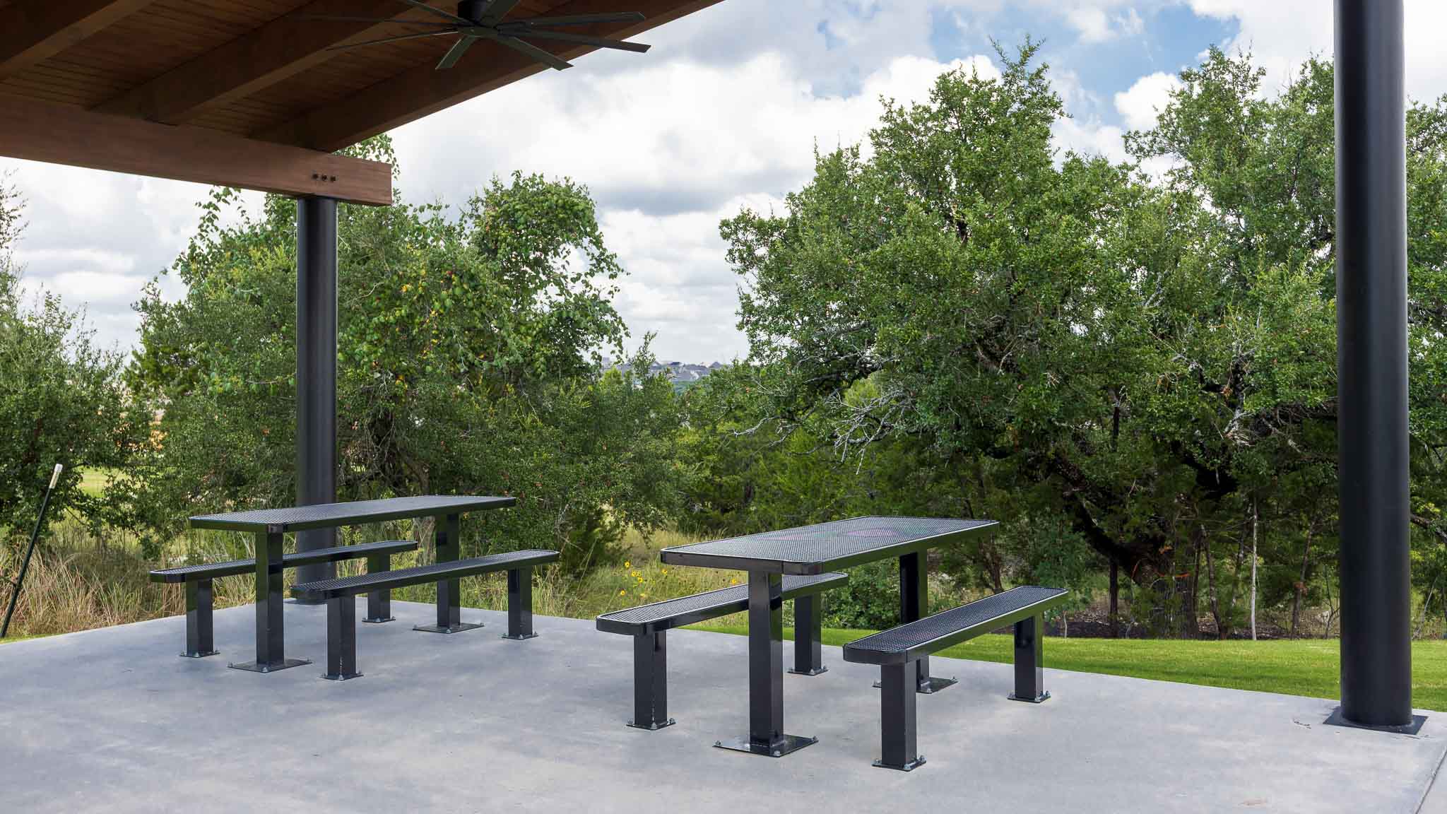 1309 Sunset Hill Way Georgetown, TX 78628 - Photo 14 of 16 a view of a two chairs and table in a yard
