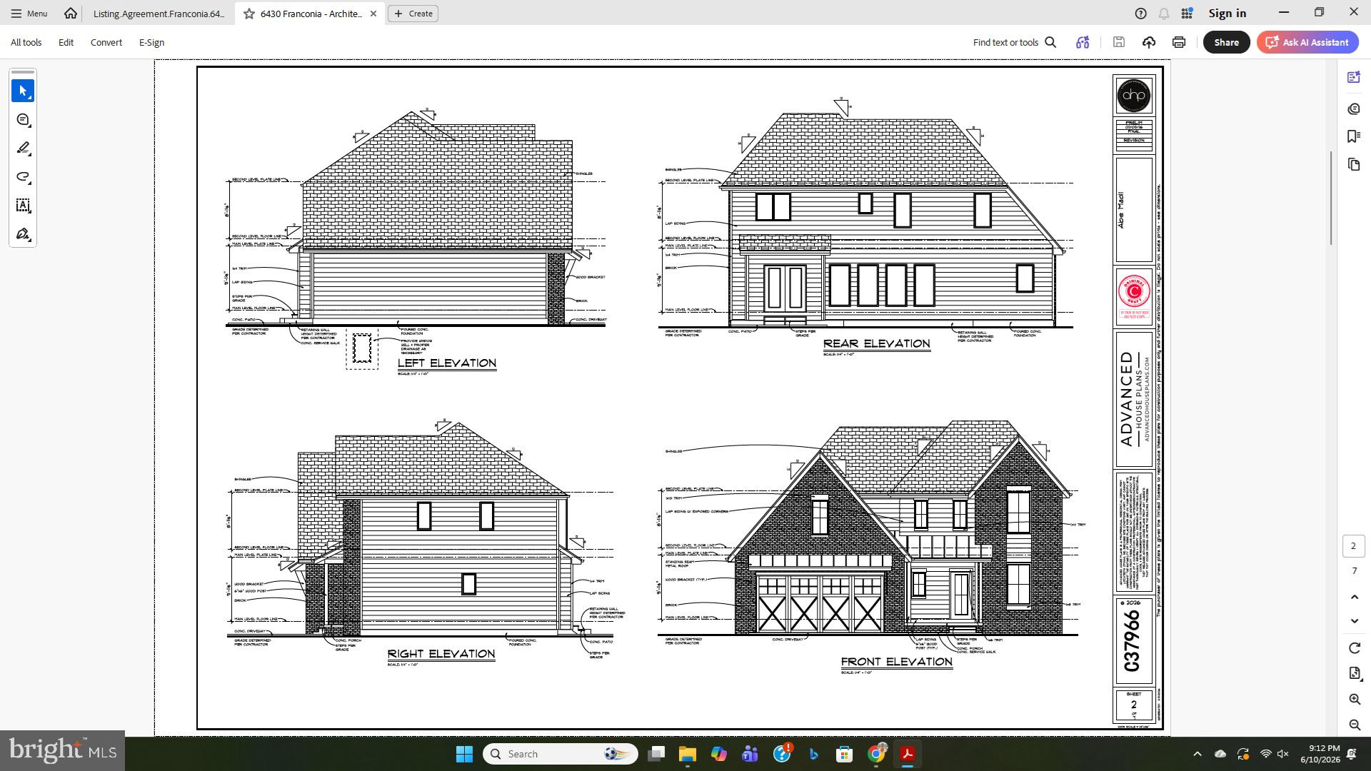 6430 Franconia Road Springfield, VA 22150 - Photo 6 of 7 Front, Back and Side Elevations