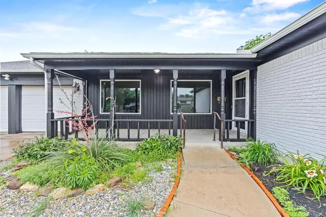 front view of a house with a porch