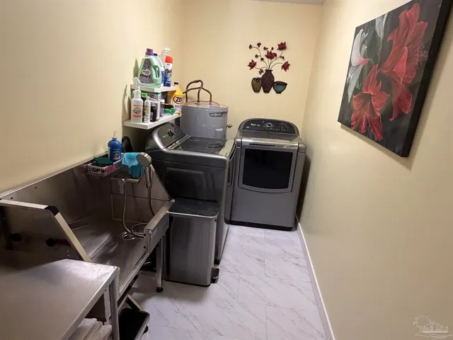 a view of a workspace with furniture