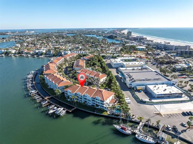 a view of a lake with a yard