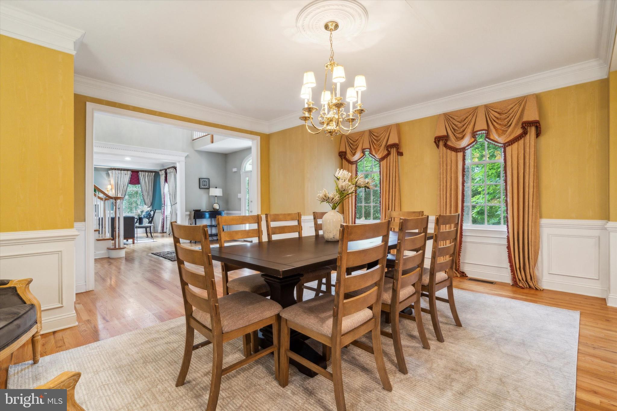 145 Biddulph Road Wayne, PA 19087 - Photo 6 of 38 a view of a dining room with furniture window and wooden floor