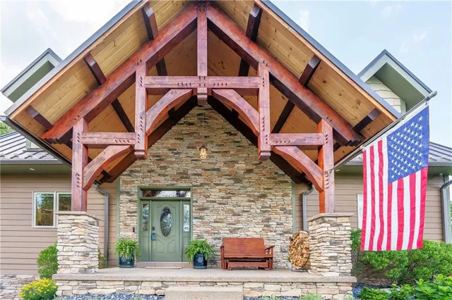 a front view of a house