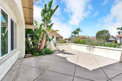 a view of a terrace with sky view