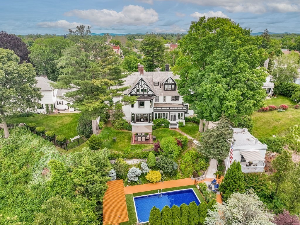 190 Longhill Street Springfield, MA 01108 - Photo 2 of 42 an aerial view of residential houses with outdoor space and trees