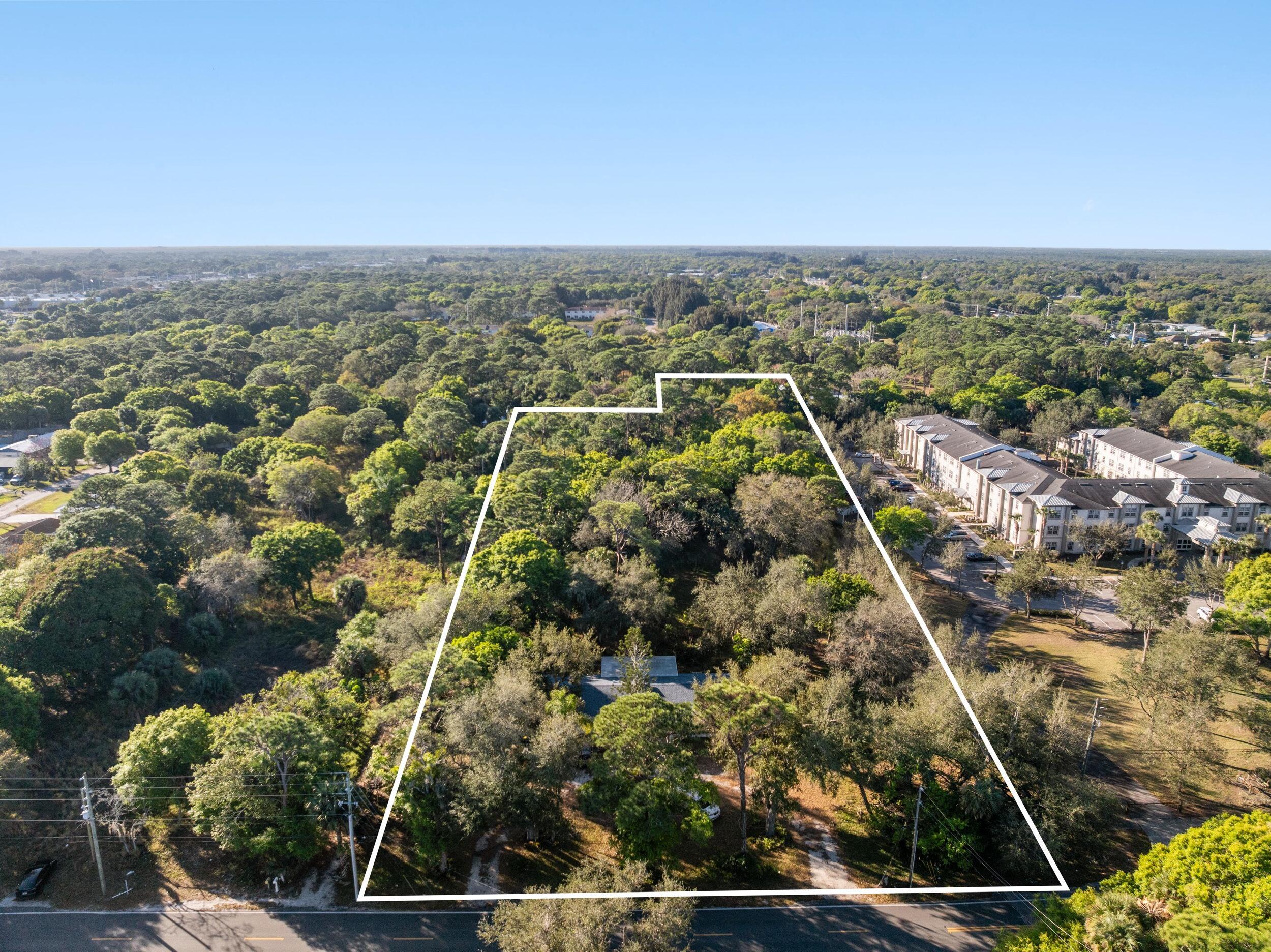 an aerial view of multiple house