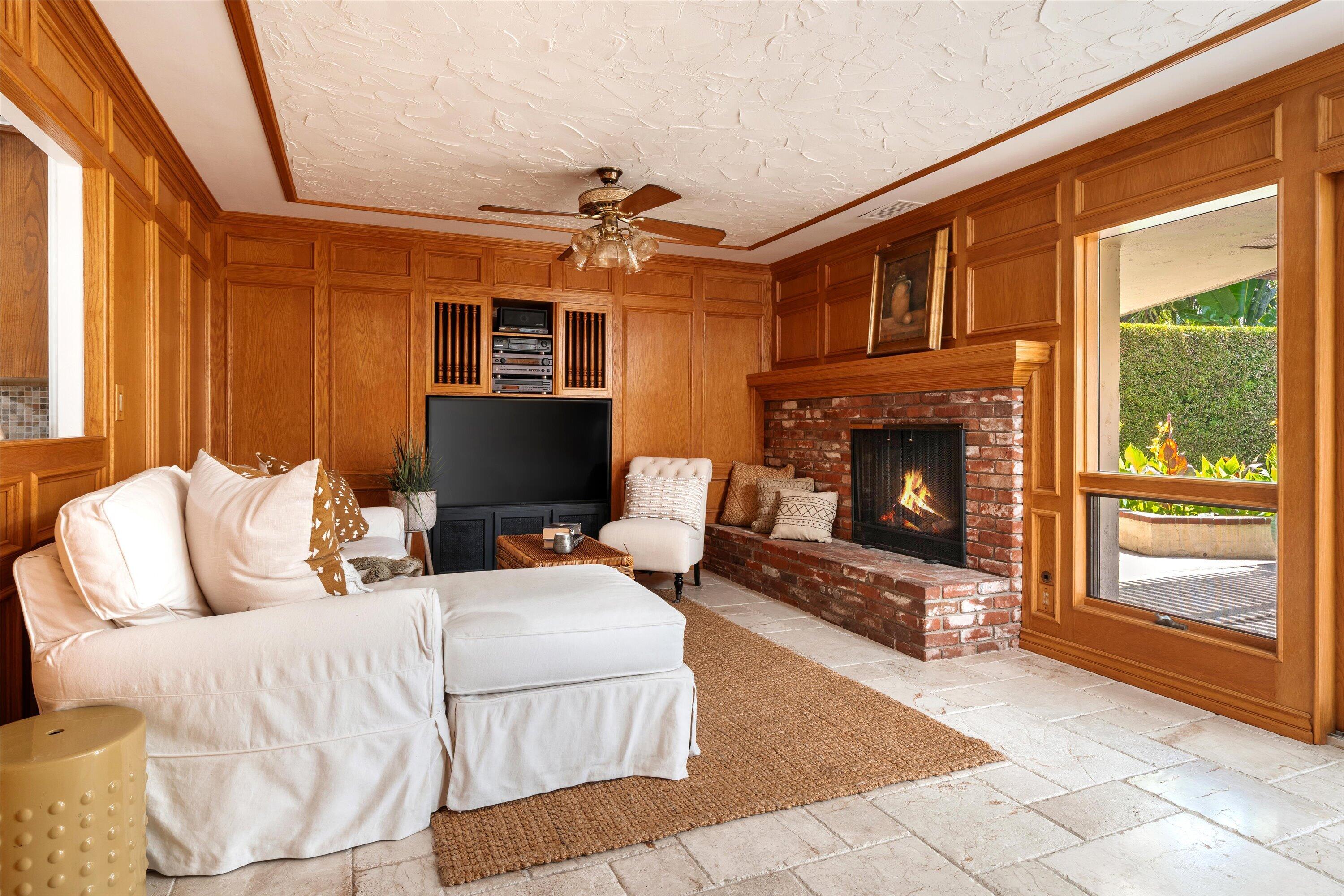 200 Morada Lane Santa Barbara, CA 93105 - Photo 14 of 39 Family room with Fireplace