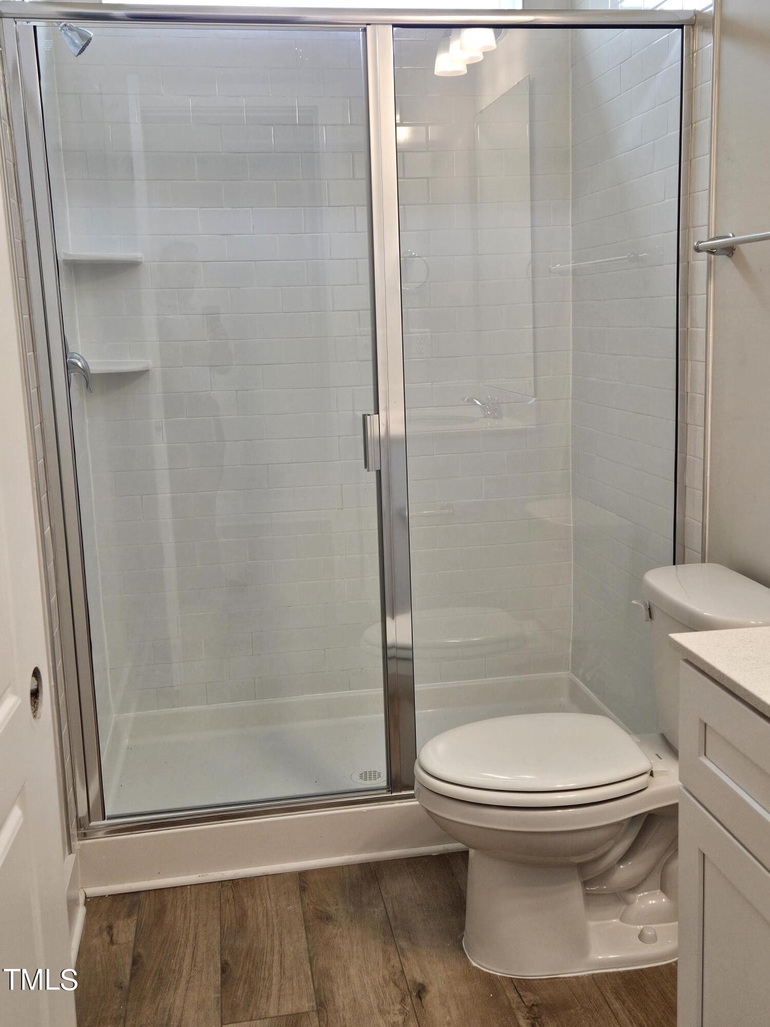 144 Gin Br Road Wendell, NC 27591 - Photo 10 of 18 a bathroom with a toilet and a shower