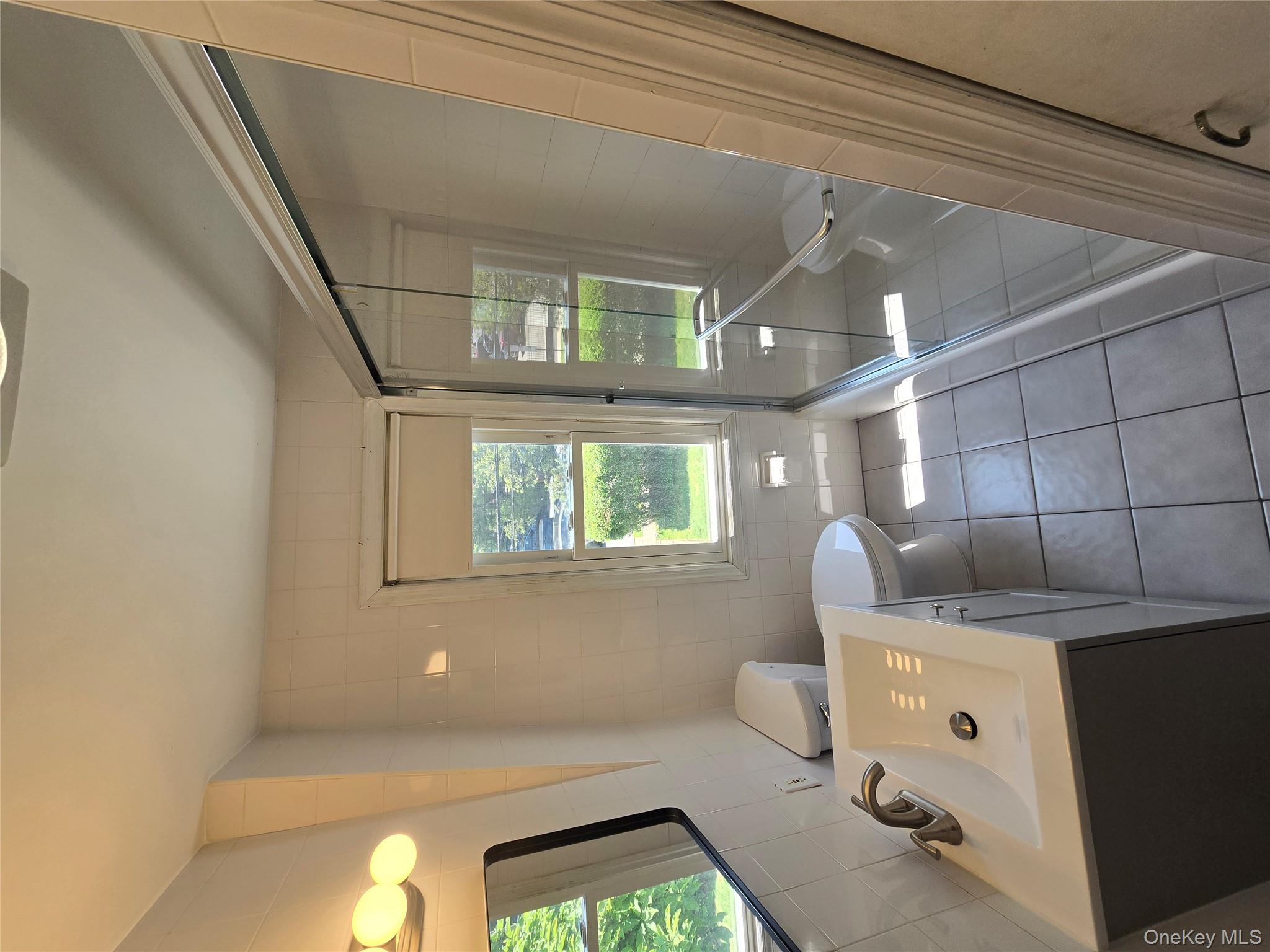 21-23 George Street Manhasset, NY 11030 - Photo 8 of 15 a bathroom with a sink a mirror and a bathtub