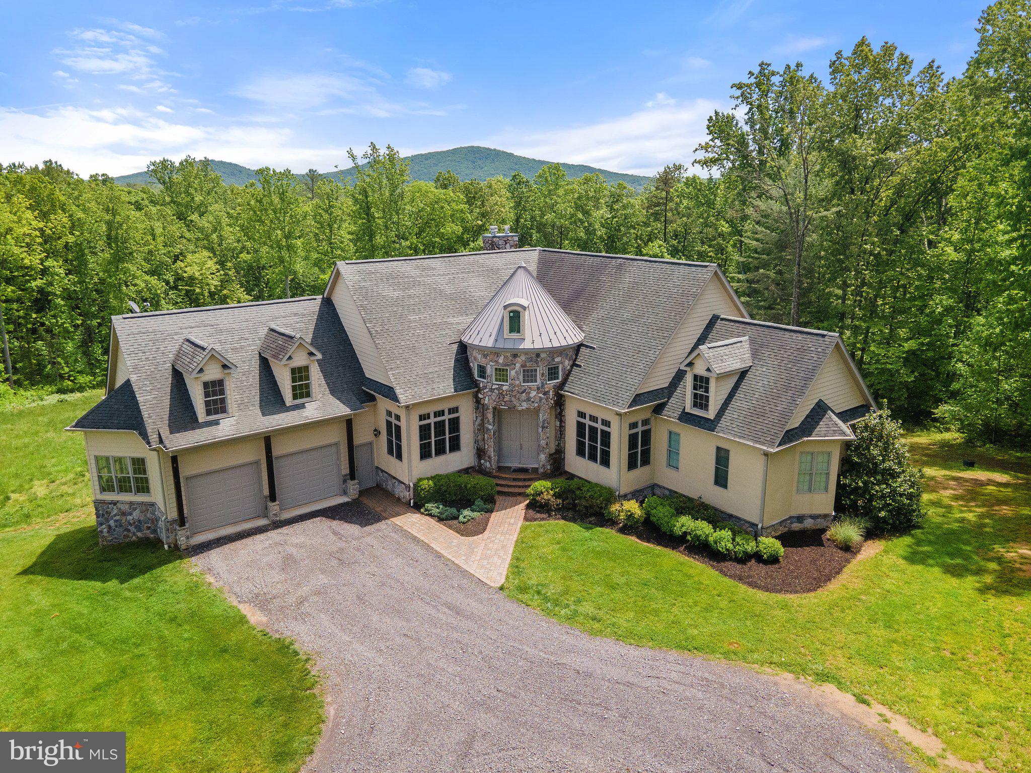 324 Aaron Mountain Road Castleton, VA 22716 - Photo 1 of 81 Front view with Battle Mountain in the rear