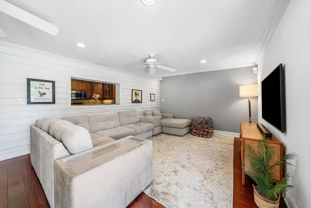 a living room with furniture and a couch