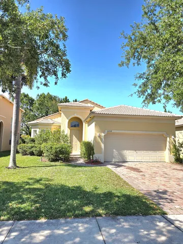 a view of a yard with trees