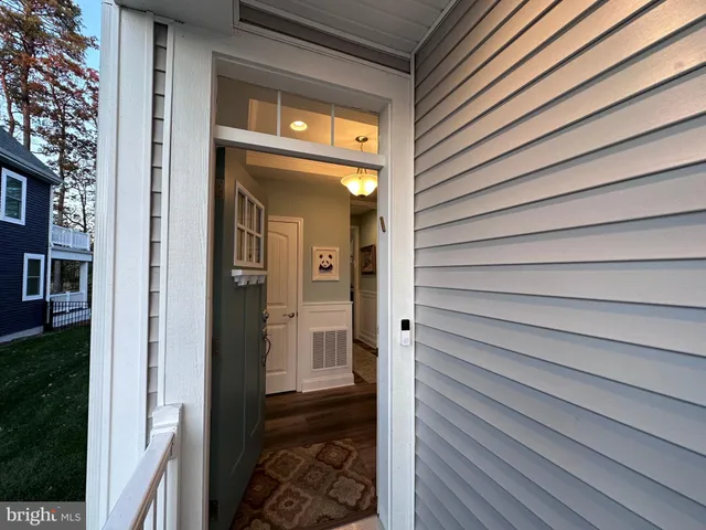 a view of front door of house