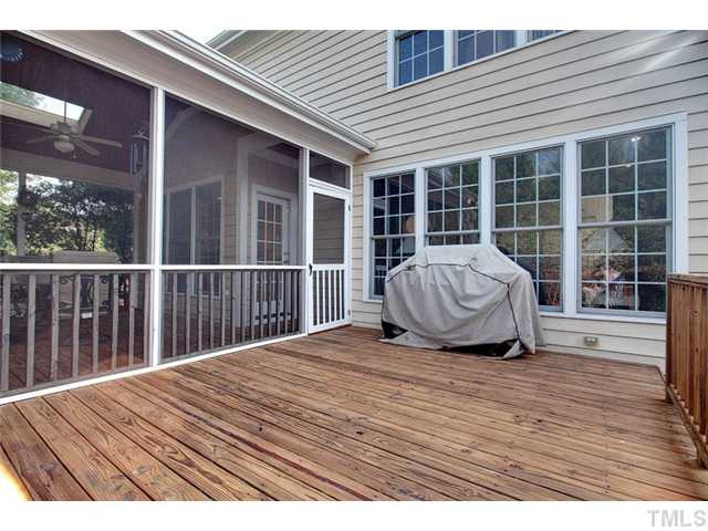 4617 Mentone Way Raleigh, NC 27612 - Photo 12 of 23 Nice size newly stained patio overlooks private fenced in yard. Patio/Deck