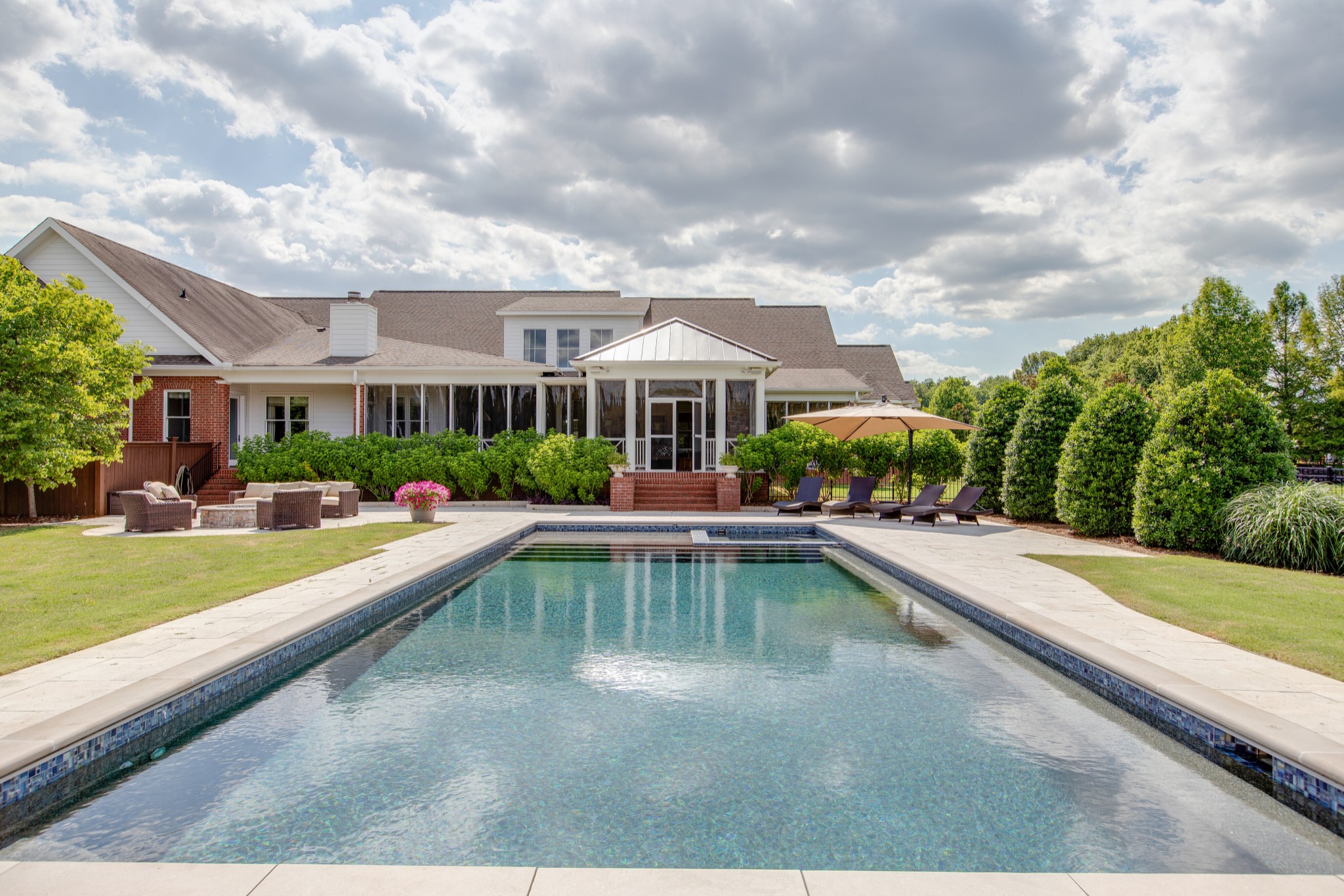 4200 Two Rivers Lane Franklin, TN 37069 - Photo 39 of 44 a view of a house with swimming pool and a yard