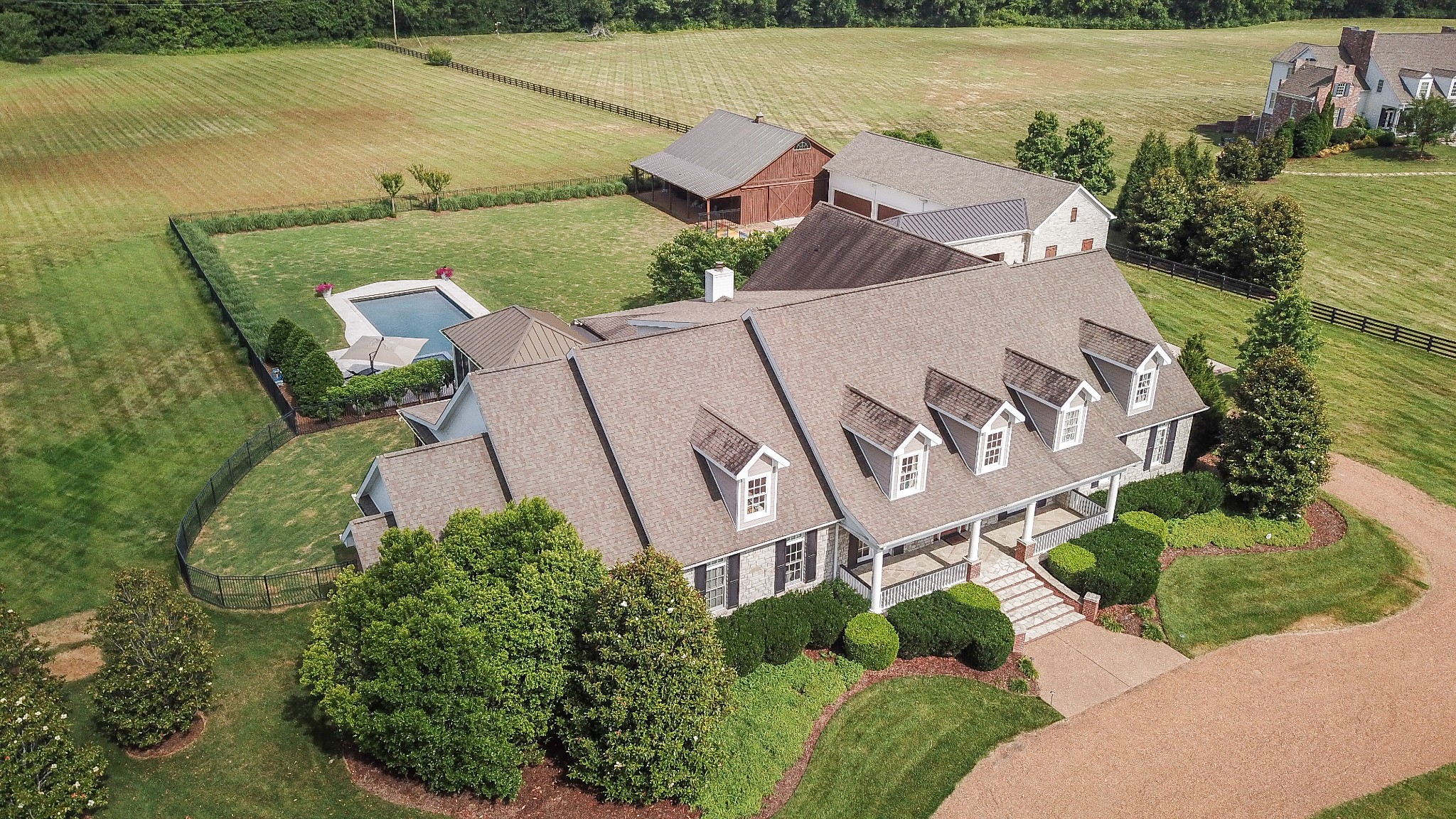 4200 Two Rivers Lane Franklin, TN 37069 - Photo 43 of 44 an aerial view of a house with outdoor space and lake view
