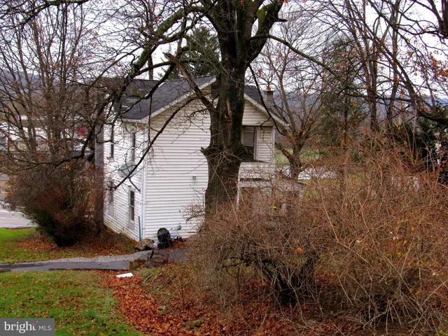 a view of backyard of house