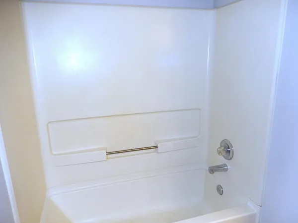 a close up of a bathtub